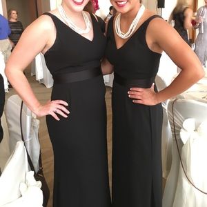David’s Bridal Vera Wang black bridesmaid dress